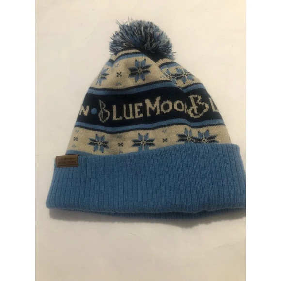 Blue moon knit beanie hat - Picture 1 of 4